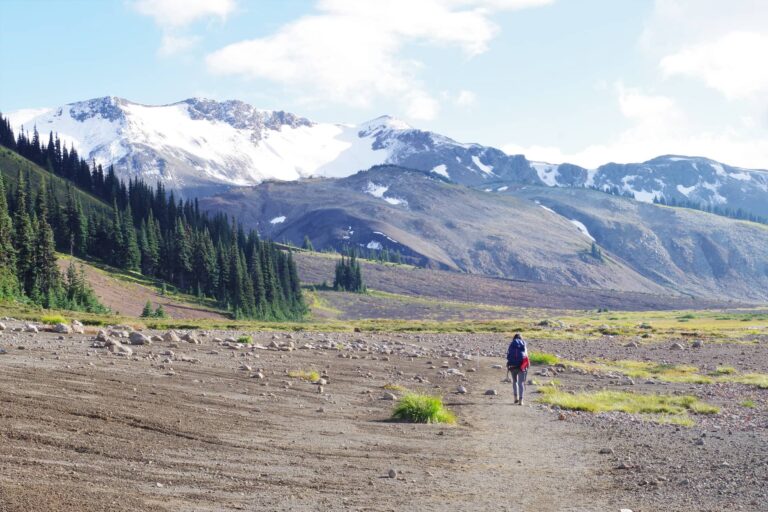 The vast open landscapes beyond Helm Creek, and approaching Panorama Ridge.